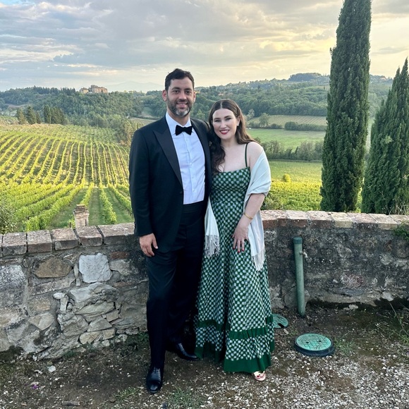 De Castro Checkmate Dress in Green - Picture 4 of 5